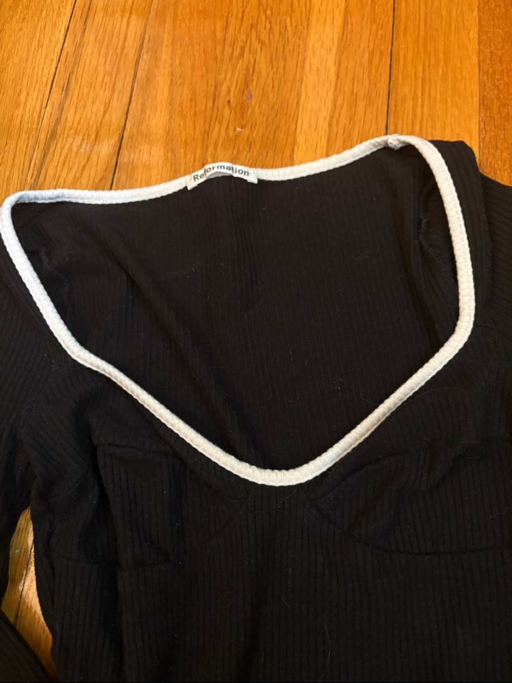 Reformation Elie Knit Top | XS | Black and white - Picture 4 of 7